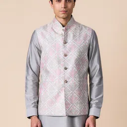 Tasva Men Grey Kurta with Churidar image 5