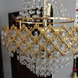 Future Leader Crystal Gold Jhoomar Lights,Chandelier Ceiling Lamp. Chandelier Ceiling Lamp image 3