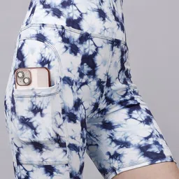 kashikey creation Dyed/Washed Women Reversible Light Blue Gym Shorts-picture-27
