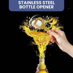 wazir chand Bottle Opener Tool Bottle Opener Tool Stainless Steel Bottle Cum Can Opener Durable Ideal Bottle Opener image 3