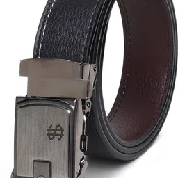 metronaut Men Casual, Formal Black Synthetic Belt-picture-22