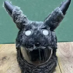 fluffnest GREY PIKACHU HELMET COVER MOTORCYCLE RIDERS FUNNY HELMET Bike Fairing Kit image 3