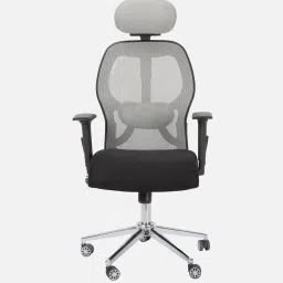 mintwud from pepperfry Matt Ergonomic Office Chair with Adjustable Lumbar Support and Headrest image 4