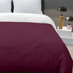 RF RELAXFEEL Purple & White Checked Heavy Winter 233 GSM Double Bed Comforter image 2