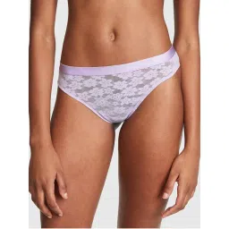 victoria's secret intimates Victoria's Secret PINK Wear Everywhere Lace Thong Panty - Purple-picture-34