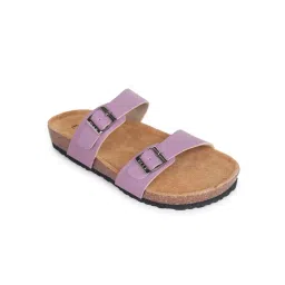 ELLE Women Purple Crossover Comfort Slide Sandals image 3