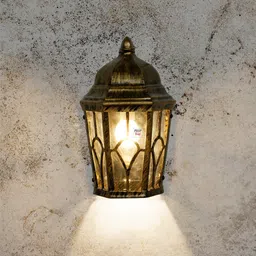 Outdoor Wall Mounted Antique Finished LED Wall Light With Unbreakable Clear Fiber for Front Elevation Lamp/Light, (HL/AL-ATN-03) Gate Light Outdoor Lamp-image-62