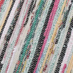 Oxolloxo Pink & Black Striped Woven Design Rectangle Floor Mats & Dhurries image 3