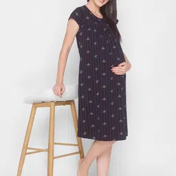AV2 Navy Blue Printed Nightdress image 3