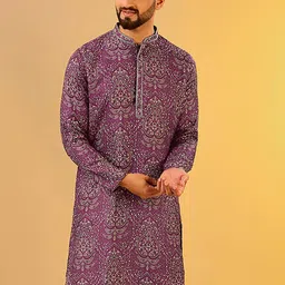 KISAH Ethnic Motifs Printed Mandarin Collar Kurta image 1