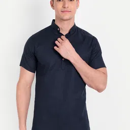 Vida Loca Band Collar Pure Cotton Kurta-picture-12