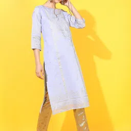Vishudh Women Blue Ethnic Motifs Printed Kurta-picture-47
