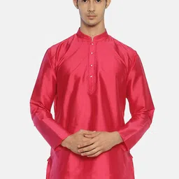 TATTVA Long Sleeves Mandarin Collar Thread Work Kurta-picture-41