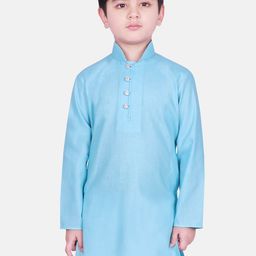 SG YUVRAJ Boys Turquoise Blue Cotton Kurta-picture-7