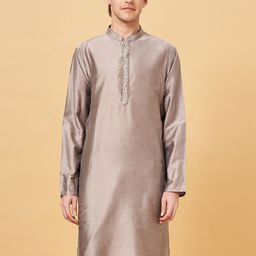 indus route by Pantaloons Mandarin Collar Straight Kurta-picture-49