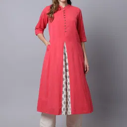 Pistaa Women Peach-Coloured Thread Work Kurta-picture-27