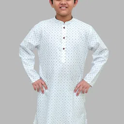 BAESD Boys Geometric Printed Mandarin Collar Straight Kurta-picture-31
