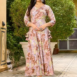 SHOPGARB Floral Printed Anarkali Kurta image 1