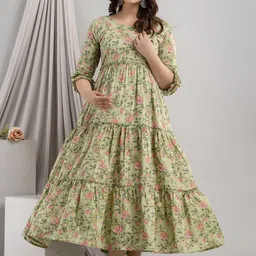 VARICOS Women Floral Printed Sequinned Maternity Anarkali Kurta-picture-40