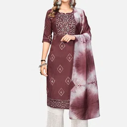 Vbuyz Women Pink Geometric Dyed Kurta-picture-3