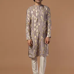 Masaba Men Grey Abstract Straight Kurta-picture-39