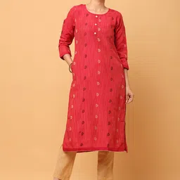 aayusika Paisley Woven Design Round Neck Straight Kurta-picture-38