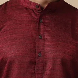 filori studio FILORI Band Collar Art Silk Straight Kurta image 3