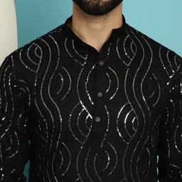 SOJANYA Sequin Embellished Pure Cotton Kurta image 5