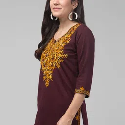FAMBEE Women Woollen Kurta image 3
