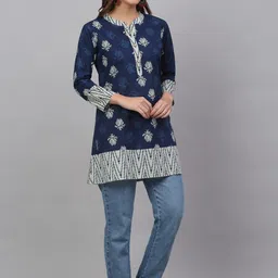 KALINI Ethnic Motifs Printed Cotton Kurta image 3