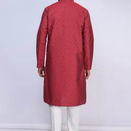 BELLAZO Mandarin Collar Cotton Strigth Kurta image 2