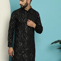 SOJANYA Sequin Embellished Pure Cotton Kurta image 3