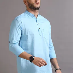 Tallwalker Mandarin Collar Short Kurta image 4