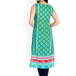 SUTI Women Green Ethnic Motifs Printed Cotton Kurta image 3