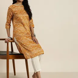 Taavi Festive Foil Printed Ethnic Motifs Kurta image 5