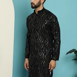 SOJANYA Sequin Embellished Pure Cotton Kurta image 4