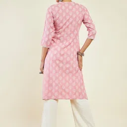 Soch Ethnic Motifs Printed Thread Work Straight Kurta image 4