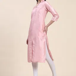 Phenav Mandarin Collar Dupion Silk Straight Kurta image 4