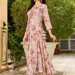 SHOPGARB Floral Printed Anarkali Kurta image 4