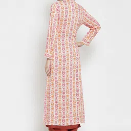 Sera Women Brown Ethnic Motifs Printed Layered Kurta with Palazzos image 4