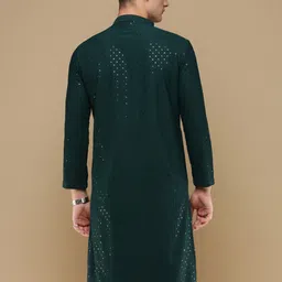here&now x sanwara Sanwara Men Embroidered Thread Work Summer Sheers Kurta image 4