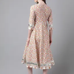 PURVIJA KURTIES Ethnic Motifs Printed Sequinned Cotton A-Line Kurta image 5