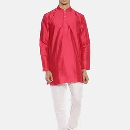 TATTVA Long Sleeves Mandarin Collar Thread Work Kurta image 5