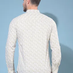 Crimsoune Club Floral Printed Mandarin Collar Cotton Short Kurta image 5