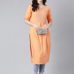 Souchii Geometric Yoke Design Kurta image 5
