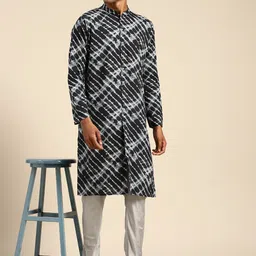 KISAH Dyed Mandarin Collar Kurta image 3