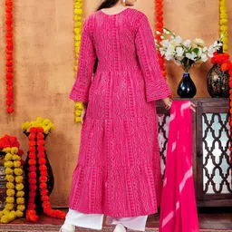 Aarika Girls Printed Anarkali Kurta image 3