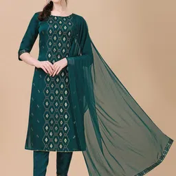 Berrylicious Women Printed Kurta With Trousers & Dupatta-image-36