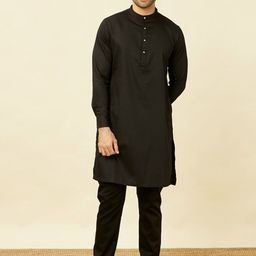 Manyavar Pure Cotton Kurta with Pyjamas-picture-31