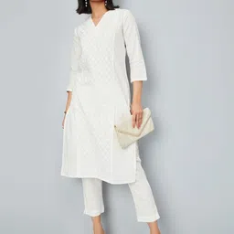 max Women Floral Printed Regular Kurta with Trousers-picture-22